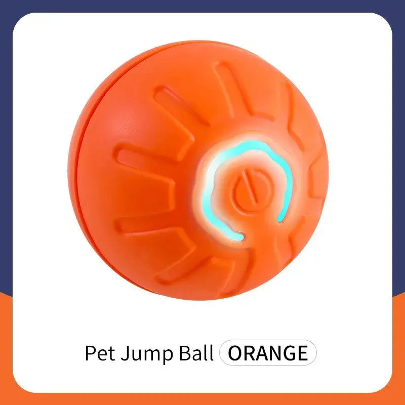 Colorful smart interactive pet ball with USB charging, automatic bouncing and rolling motion for dogs and cats fun and entertainment