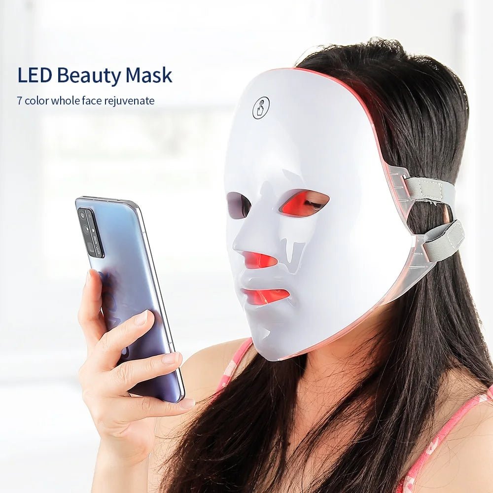 FOREVERLILY Wireless 7-Color LED Facial & Neck Mask