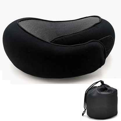 Travel Neck Pillow – Memory Foam U-Shaped Snail Style | Portable, Adjustable & Soft Neck Support for Airplane, Car & Office Naps