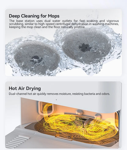 JONR P20 Pro Robot Vacuum | 3-in-1 Mopping, Vacuuming & Drying with Auto Dust Collection & Self-Drainage System