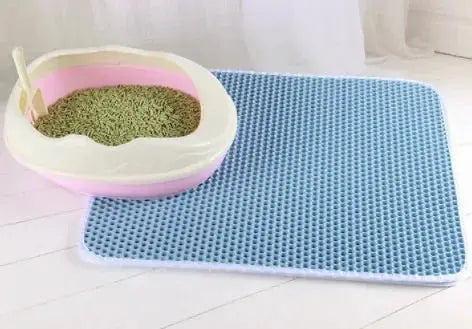 ZM Double-Layer Cat Litter Mat – Waterproof, Non-Slip, Easy Clean Pad WRLDEU SHOP