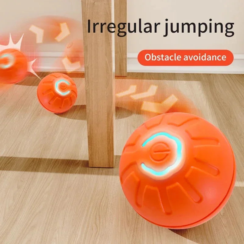 Smart Interactive Pet Ball – USB Rechargeable, Automatic Bouncing & Rolling Toy for Dogs & Cats