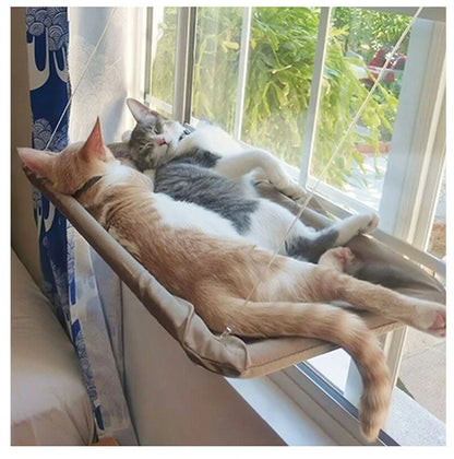 20kg Pet Cat Hammock Window Seat – Hanging Cat Bed with Strong Bearing, Comfortable Sunny Resting Spot & Kitten Climbing Frame