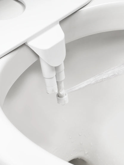 SAMODRA Non-Electric Bidet Attachment – Dual Self-Cleaning Nozzles for Front & Rear Wash | Easy-to-Install Toilet Seat Water Sprayer