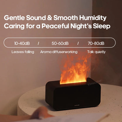 KINSCOTER Colorful Flame Aroma Diffuser & Air Humidifier – Ultrasonic Cool Mist with Timer