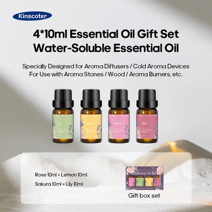 KINSCOTER Colorful Flame Aroma Diffuser & Air Humidifier – Ultrasonic Cool Mist with Timer