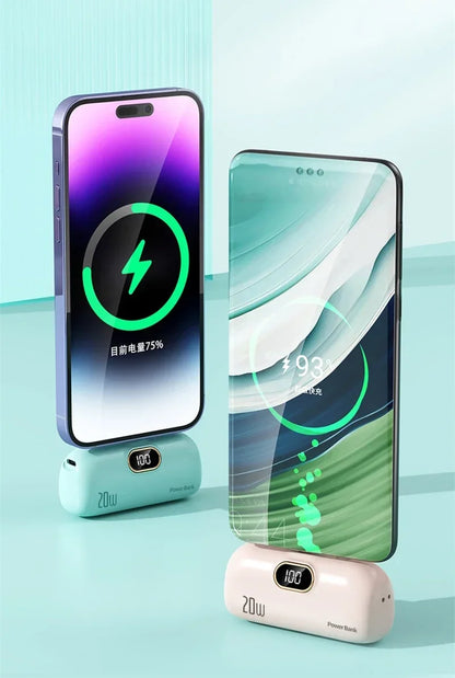 Mini Capsule Power Bank – Ultra-Compact Fast Charger & Emergency External Battery for iPhone and Android