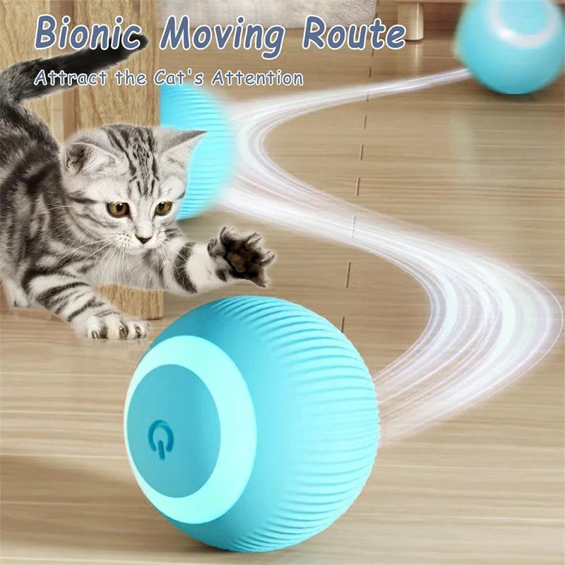 Smart Interactive Pet Ball – USB Rechargeable, Automatic Bouncing & Rolling Toy for Dogs & Cats