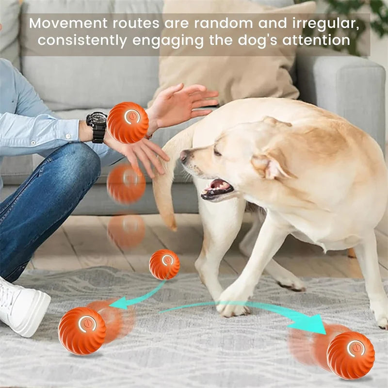 Smart Interactive Pet Ball – USB Rechargeable, Automatic Bouncing & Rolling Toy for Dogs & Cats