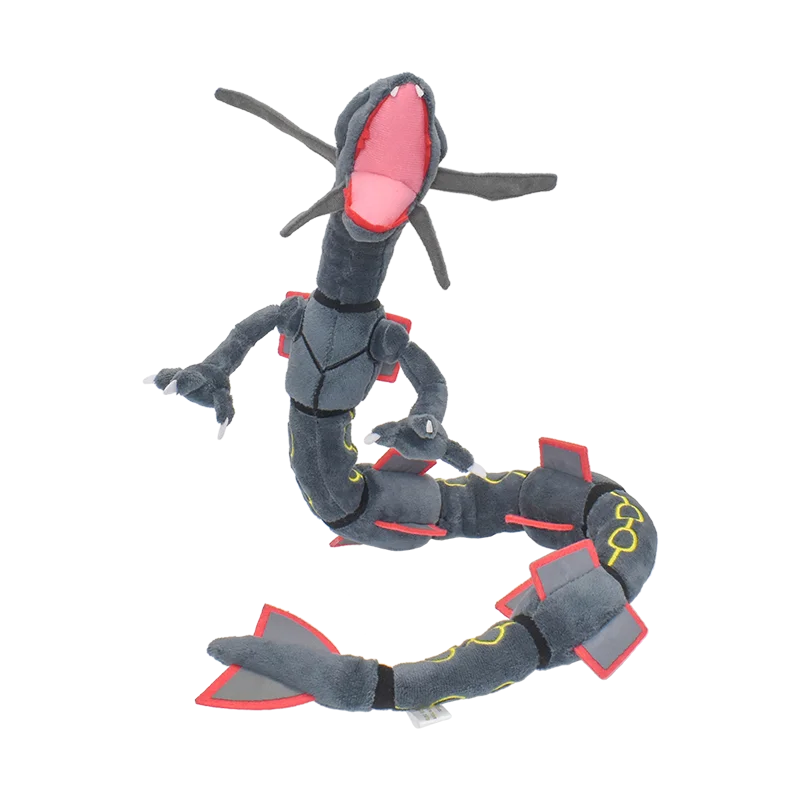 Authentic Shiny Rayquaza Plushie with black and green color scheme