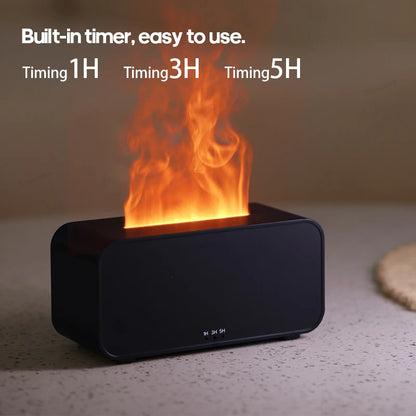 KINSCOTER Colorful Flame Aroma Diffuser & Air Humidifier – Ultrasonic Cool Mist with Timer
