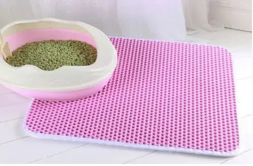 ZM Double-Layer Cat Litter Mat – Waterproof, Non-Slip, Easy Clean Pad WRLDEU SHOP