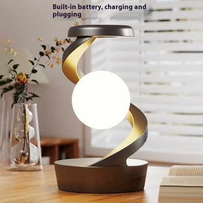 Beautiful 3D printed rotating moon lamp with realistic texture and soft glow
