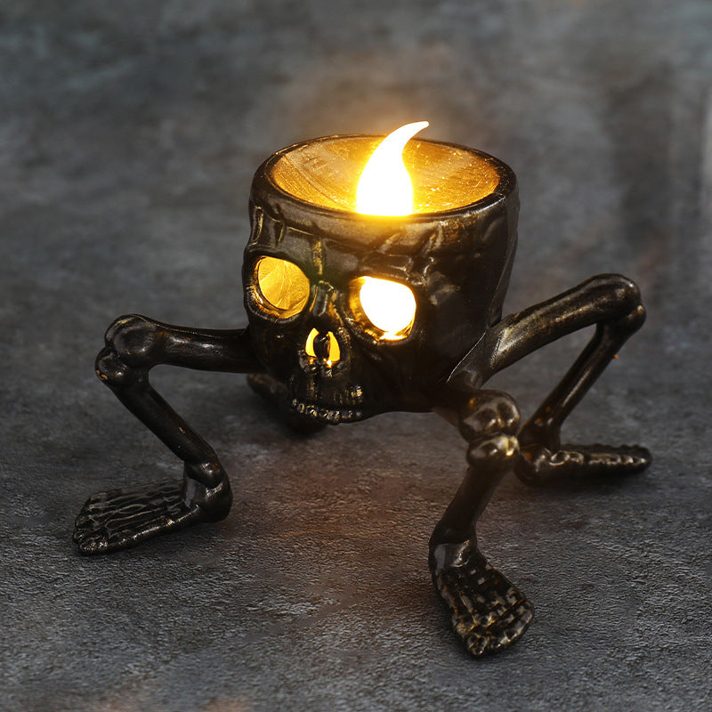 Skull Hand Candle