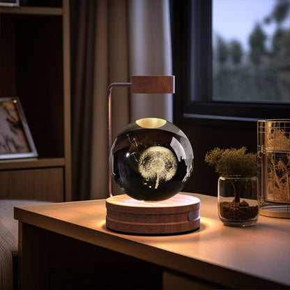 Beautiful crystal ball night light with intricate design, perfect for gentle illumination
