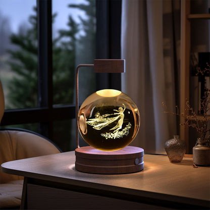 Beautiful crystal ball night light with soft, soothing glow for bedtime