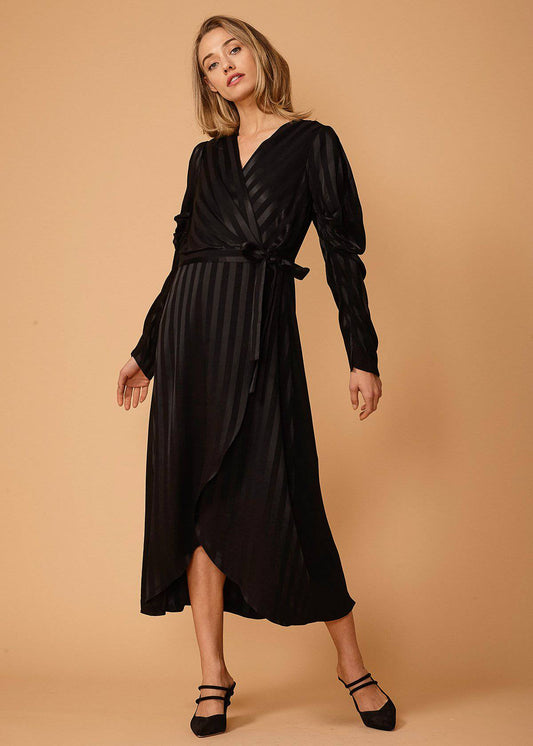 Black Stripe Dress - WRLDEU SHOP