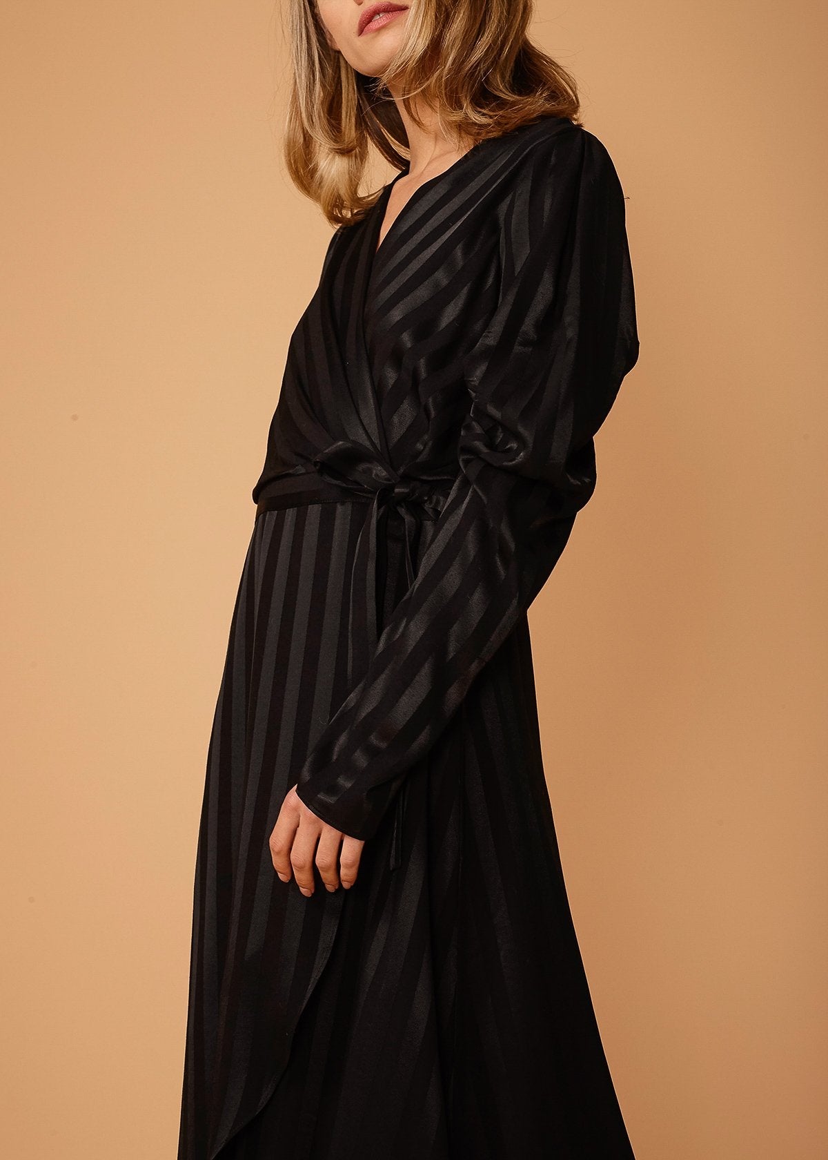 Black Stripe Dress - WRLDEU SHOP