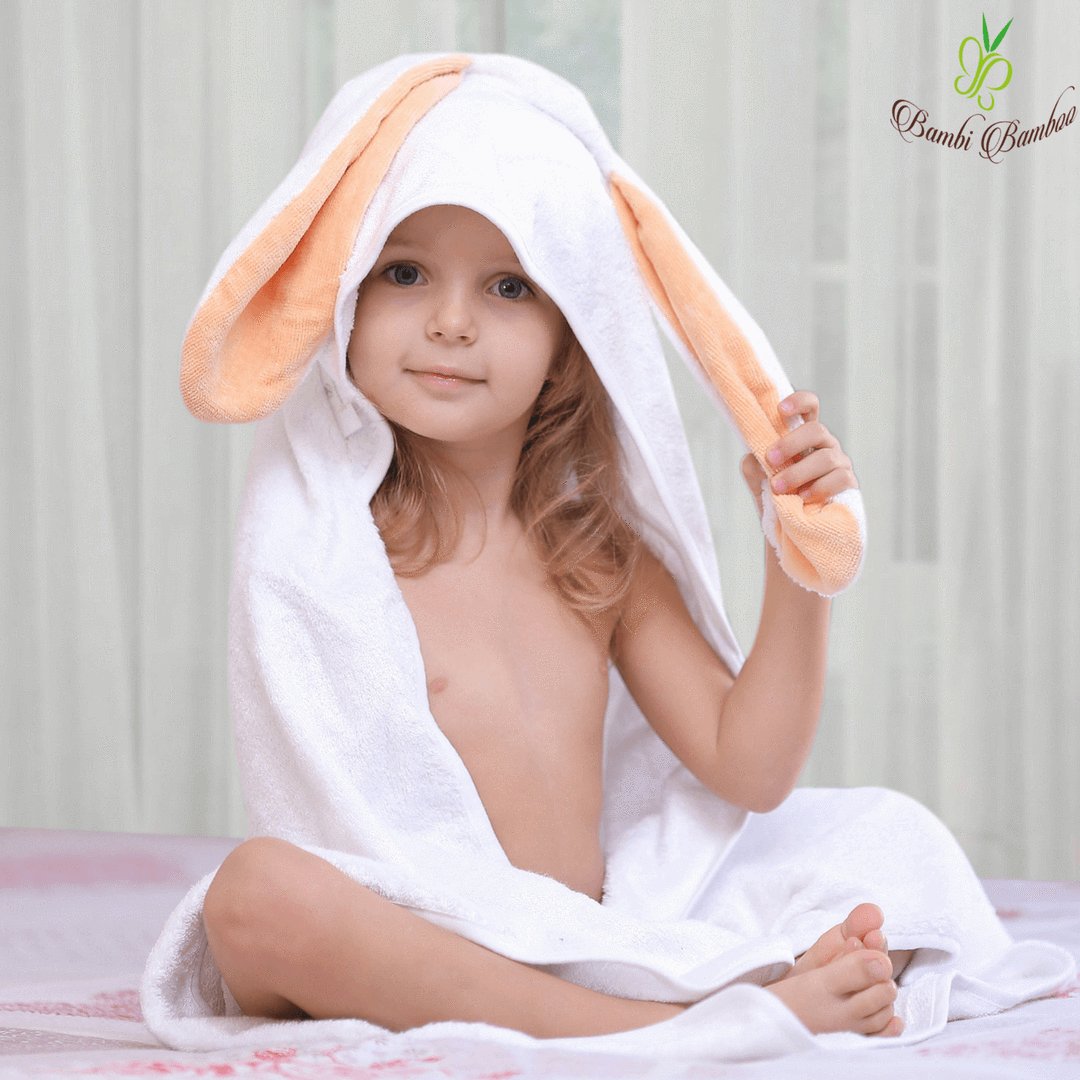 Bunny Hooded Towel + 2 Washcloths - WRLDEU SHOP