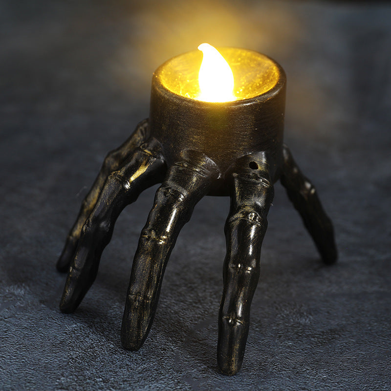 Skull Hand Candle