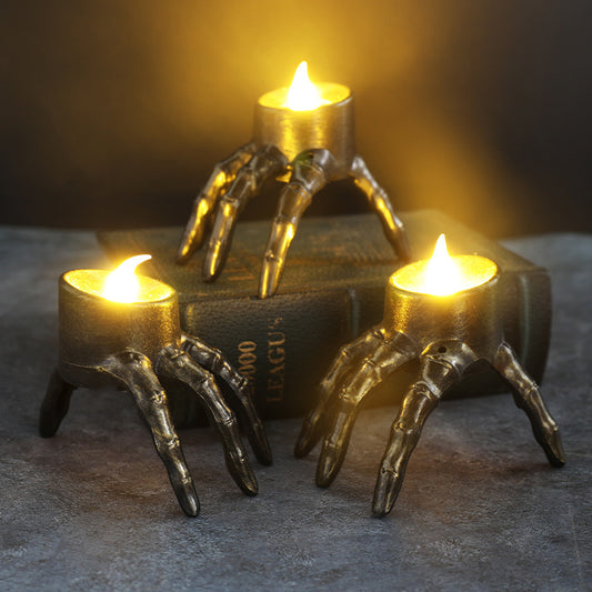 Skull Hand Candle