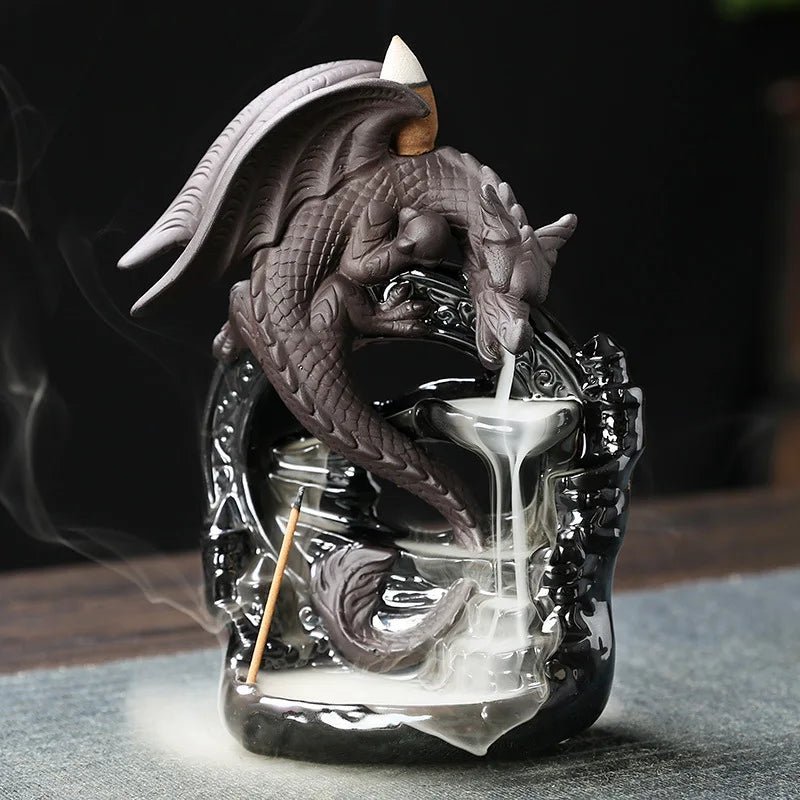 Ceramic Vintage Dragon Incense Burner - WRLDEU SHOP