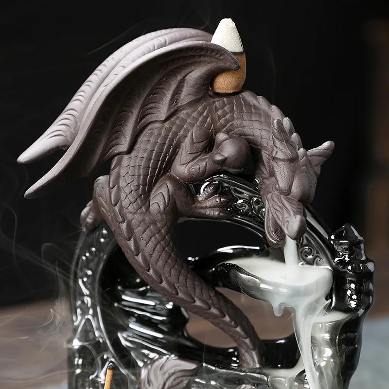 Ceramic Vintage Dragon Incense Burner - WRLDEU SHOP