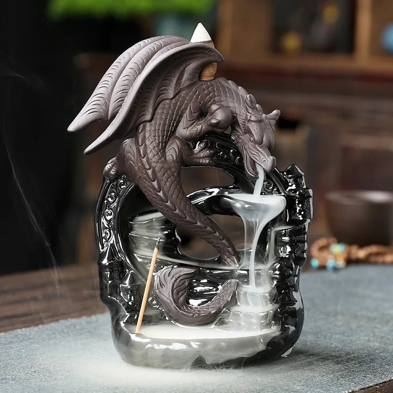 Ceramic Vintage Dragon Incense Burner - WRLDEU SHOP