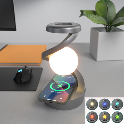Unique Rotating Moon Lamp with Warm White and Cool White LED Lights