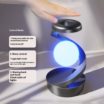 Beautiful white rotating moon lamp with realistic lunar texture and gentle glow