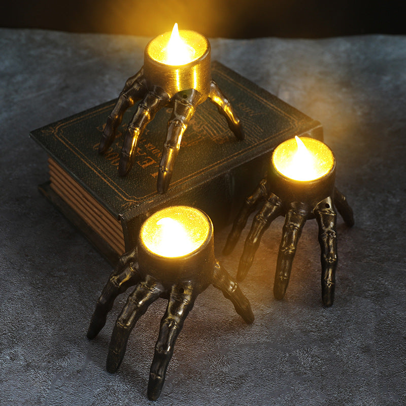 Skull Hand Candle