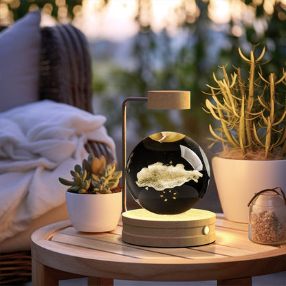 Beautiful crystal ball night light with soft, soothing glow for bedtime ambiance